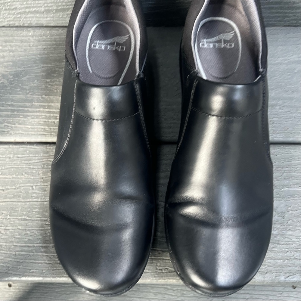 DANSKO NECI BLACK LEATHER SLIP RESISTANT WORK SHOE LOAFER SIZE 41 - Picture 10 of 11